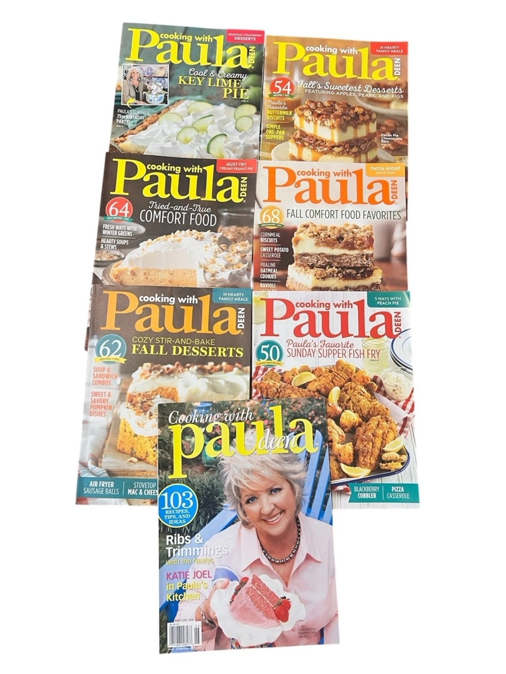 Lot of 7 Cooking with Paula Deen Magazines Recipe